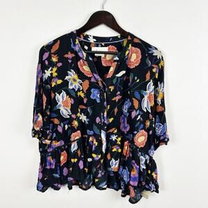 Anthropologie Josie Dolman-Sleeved Floral Blouse Size Small